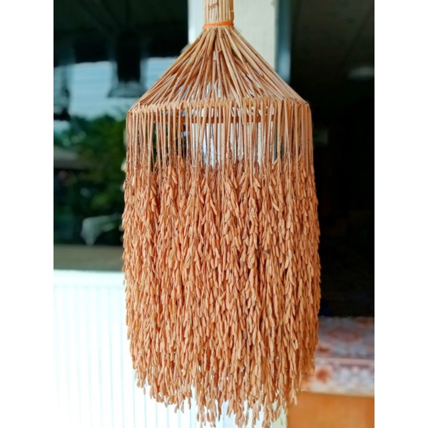 PTN รวงข้าวแห้ง รวงข้าวลงเสาเอก รวงข้าวจริงตากแห้งสีทอง งานแฮนเมท