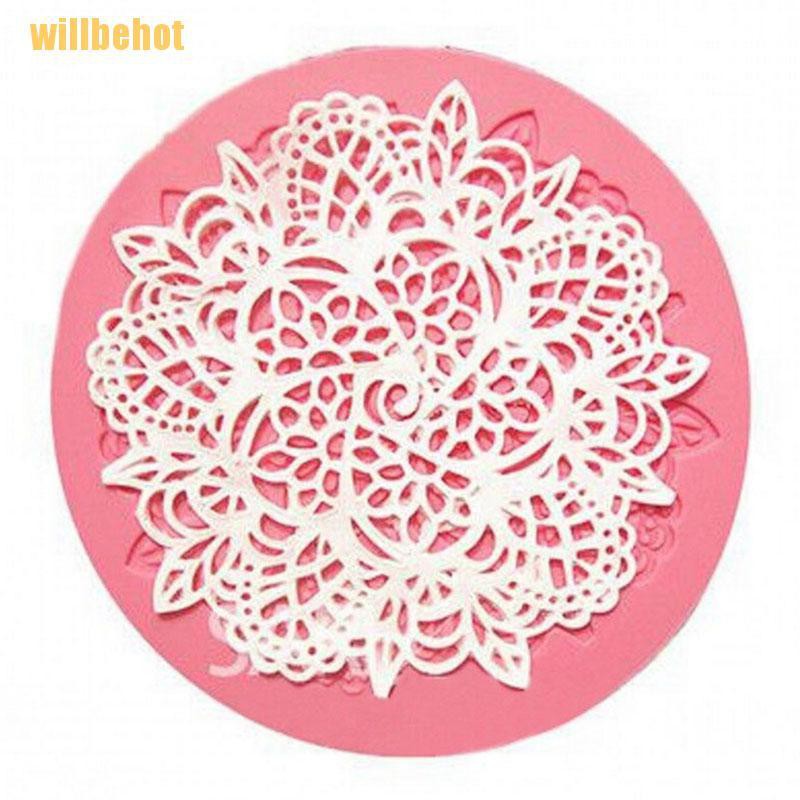 (Kitchenware) Willbehot แม่พิมพ์ซิลิโคน ลายลูกไม้ สําหรับทําเค้ก