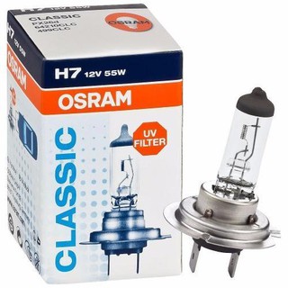 Osram หลอดไฟหน้า หลอดไฟรถยนต์ ไฟหน้า ไฟตัดหมอก H7 classic 55W 12V 1คู่