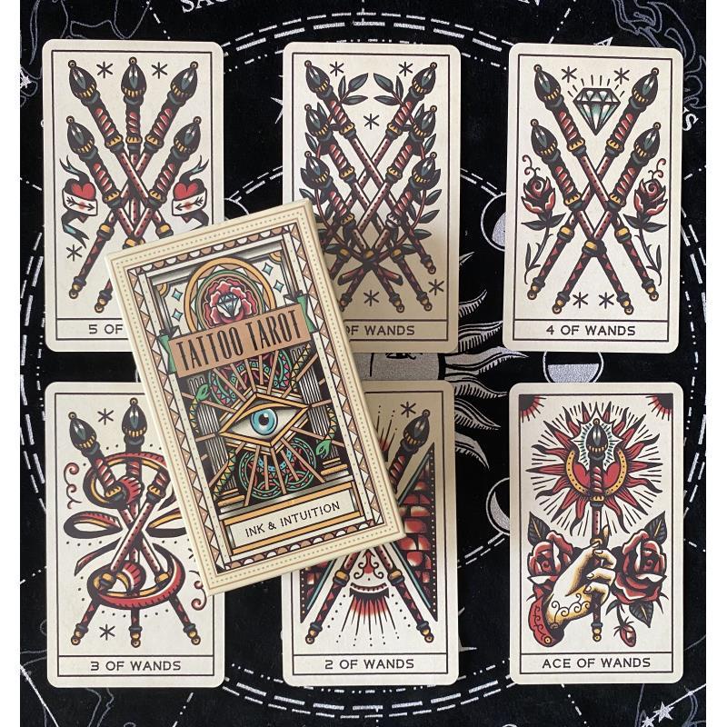 Tattoo Tarot Tattoo Tarot Marseille System Tarot Card English Custom Card Board Game