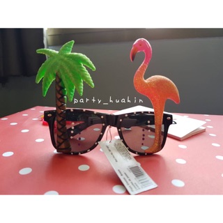 แว่นฟลามิงโก้ กับ ต้นมะพร้าว Flamingo &amp; Coconut tree glasses