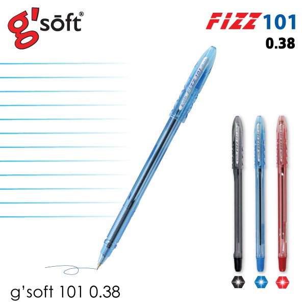 ปากกาลูกลื่น g'soft FIZZ101 ขนาด0.38มม.