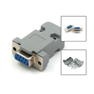 ชุดหัวประกอบ DB-9 DB9 RS232 Male Female Connector with socket D-Sub 9 pin PCB Connector(1คู่)