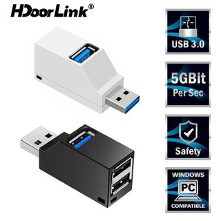 Hdoorlink 3 พอร์ต Usb 3 . 0 Hub Extender สําหรับเครื่องคอมพิวเตอร์แล็ปท็อป Usb 2 . 0 Splitter 3 - Way