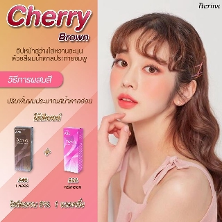 สีย้อมผม ครีมย้อมผม เบอริน่า Berina สีน้ำตาลประกายชมพู A46 A24 แถมฟรี ไฮโดรเจน 6-12 เปอร์เซ็นต์