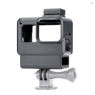 เคส Vlog พร้อมเมาท์โคลด์ชู สําหรับ GoPro Hero 7 6 5 สีดํา ไมโครโฟนภายนอก และอะแดปเตอร์ไมโครโฟน Pro 3.5 มม.