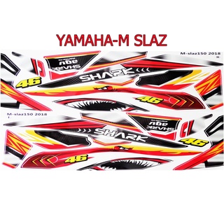 A สติ๊กเกอร์ติดรถมอเตอร์ไซด์ลายแต่งการ์ตูน สำหรับ YAMAHA-M SLAZ สีแดง