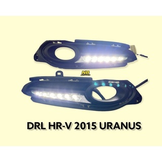 ไฟเดไลท์ hrv HRV 2015 2016 2017 DRL HONDA HR-V LED URANUS ฝาครอบไฟตัดหมอกมีไฟเดไลท์ตรงรุ่น honda hrv 2015