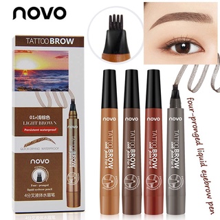 โนโว่ Novo Tattoo Brow Tint My 4 - Tip Brow หัวแปรง 4 แฉก