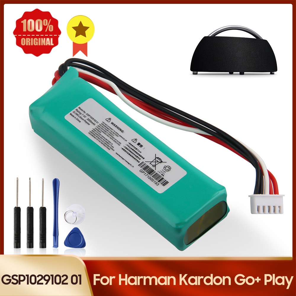 Original Speaker Battery GSP1029102 01 for Harman Kardon Go-play Bluetooth Speaker Sound trumpet Replacement Battery T