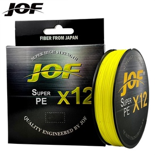 Jof สายเบ็ดตกปลา แบบถัก PE 500 ม. 300 ม. 100 ม. 12 เส้น 25-92LB