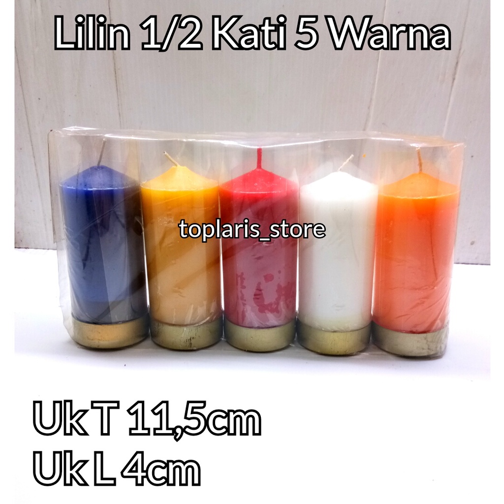 LILIN เทียน 5 สี 1/2 Kati
