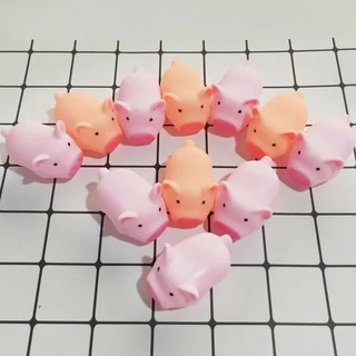 หมูลูกบีบน่ารักสองสี สีเนื้อ สีชมพู คุณภาพดี พร้อมส่ง