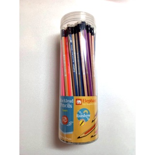 (KTS)ดินสอดำตราช้าง Blacklead Pencils Rainbow เกรด HB (บรรจุ 50แท่ง)