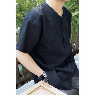 🤍Basic Shirt เสื้อเชิ้ตคอกลมผ้าฝ้ายมินิมอล เสื้อผู้ชาย เสื้อใส่ทำงานไปคาเฟ่ Manee.cotton