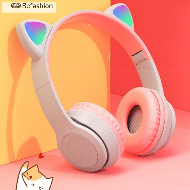 newLED Wireless Cat Ears Headphones / Gaming Headset Microphone