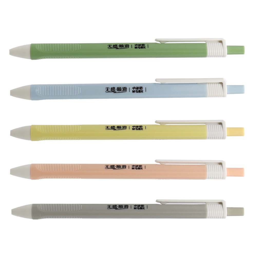 ปากกา SUPER OIL BALL 0.7 A3 M&amp;G หมึกสีน้ำเงิน ด้ามคละสี