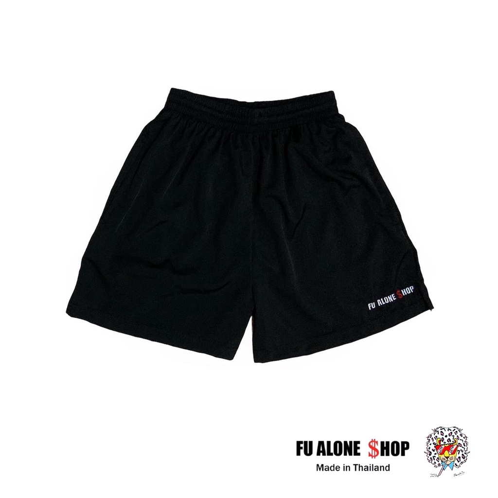 ขาสั้นผ้าร่ม ผ่าข้างปลายขา ( ปัก Fu Alone Shop )