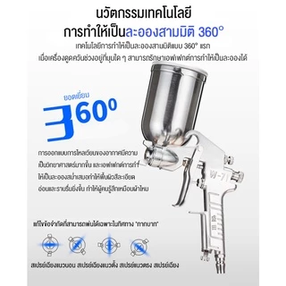 กาพ่นสี รุ่นF-75 กระป๋องบน คุณภาพสูง ขนาด 400 CC หัวเข็มขนาด 1.5 mm สำหรับพ่นสีรถยนต์ ผนังบ้าน อเนกประสงค์ ใช้ร่วมกับปั