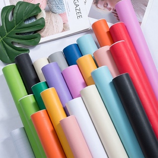 BHW Wallpaper Self Adhesive Plain Color PVC Waterproof Wall Stickers