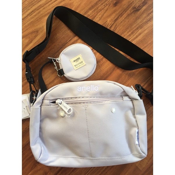 [New] กระเป๋า Anello สะพายข้าง สีม่วงอ่อน