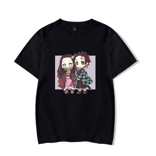 Demon Slayer Kimetsu No Yaiba เสื้อยืดผ้าฝ้าย พิมพ์ลาย สำหรับผู้ชาย และผู้หญิง ลวดลาย DS005A