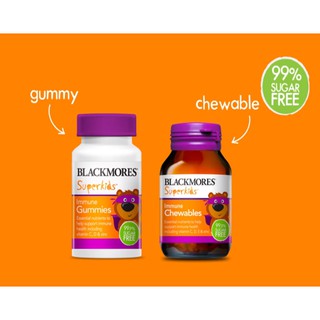 วิตามินเด็ก จากออสเตรเลีย แบบเคี้ยว ไร้น้ำตาล Blackmores Superkids Immune 60 Chewables 60เม็ด บำรุงร่างกาย เสริมภูมิคุ้ม