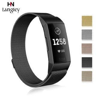 High Quality Milanese Mesh Stainless Steel Band For Fitbit Charge 3 Strap Magnetic Buckle Champagne Watch Accessories