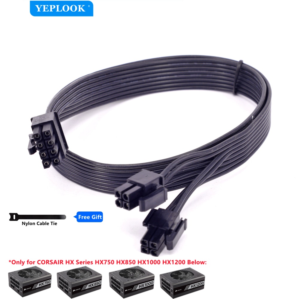 CPU 8Pin ถึง 8Pin (4 + 4Pin) Modular Power Supply สําหรับ Corsair HX Series HX750 HX850 HX1000 HX120