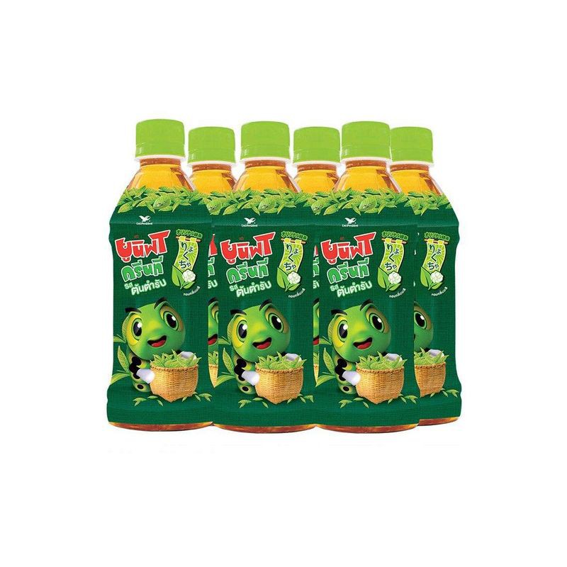 ยูนิฟ ชาเขียว ต้นตำรับ 350 มล. แพ็ค 6 ขวด Unif Original Green Tea 350 ml. Pack of 6 bottles.