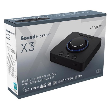 CREATIVE SOUND BLASTER X-3 BLACK EXTERNAL SOUND #CRT-X-3 EXT SOUND ...