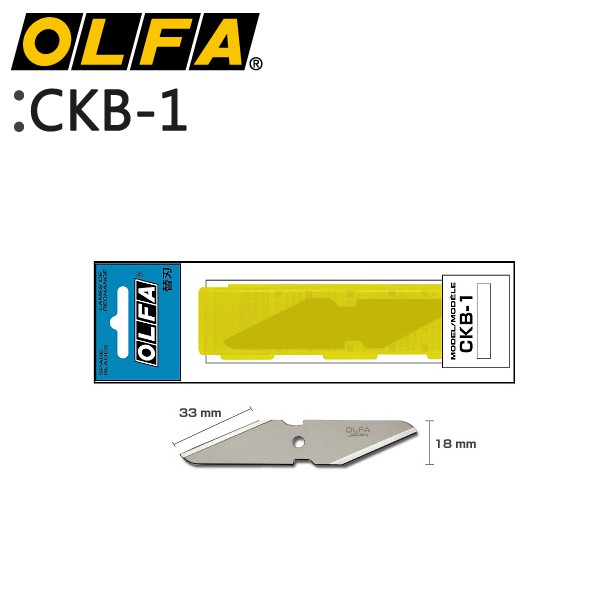 ใบมีดคัตเตอร์ OLFA CKB-1 / CKB-2 (บรรจุ2ใบ/แพ็ด)