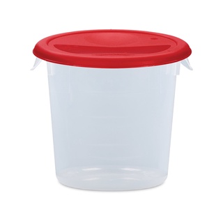 Food Storage 4 QT แบบใสฝาสีแดง ถังพลาสติก Food Storage 4 QT Clear Red Lid