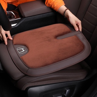 HONDA LOGO Seat Cushion N-WGN SHUTTLE N-BOX BRIO AMAZE Fit City Civic type-r cr-v br-v ODYSSEY freed pilot n7x Accord Flannel Soft Comfortable Breathable Anti-Slip Hip Protecting Car Four Seasons Universal Cover