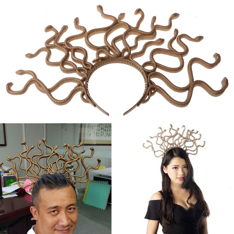 หัวเก๋าเมดูซ่า แถบคาดศีรษะสำหรับฮาโลวีนและงานปาร์ตี้ - รูปที่ 3
