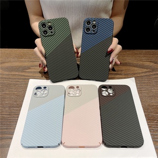 เคสแข็ง iPhone 13 Pro Max iPhone 12 Pro Max iPhone 11 Pro Max X XS Max XR Fashion Colorful เคฟล่าร์ Kevlar คาร์บอนไฟเบอร์ Carbon Fiber พื้นผิว Texture Hard Case