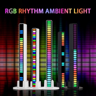 แสงเพลง ไฟ RGB แสงจังหวะดนตรี แสงโดยรอบ ไฟสั่งงานด้วยเสียง ไฟ LED กระพริบตามจังหวะเพลง ปิ๊กอัพแถบไฟ RGB