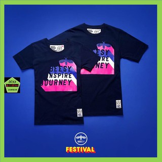 Beesy เสื้อคอกลม ชาย หญิง รุ่น Festival สีกรม