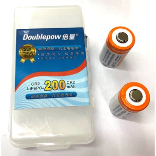 ถ่านชาร์จ Doublepow ขนาด CR-2 200mAh 3.2V แพคคู่