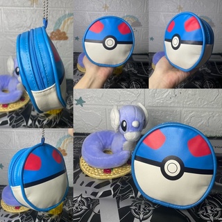 กระเป๋าลายโปเกบอล ป้าย POCKET MONSTERS  (POCKET MONSTERS Great ball Pokéball Zip Pouch)