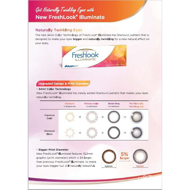 ALCON FRESHLOOK ILLUMINATE COLOR DAILY LENS Big Eye Effect ความงามของ ...