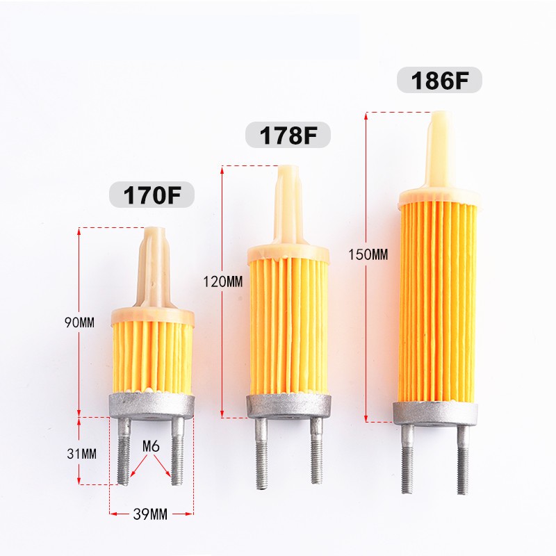 ดีเซล GENERATOR กรองน้ํามันเชื้อเพลิงสําหรับ KAMA อากาศเย็นเครื่องยนต์กระบอกเดียว 170F178F 186F 188F 192F 4 จังหวะกรองอากาศ