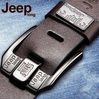 JEEP long เข็มขัดหนังวัวแท้ 100% สำหรับผู้ชาย