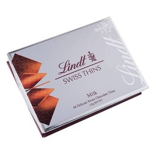 🏵ขายดี🏵 Lindt Swiss Milk Chocolate thins 125g. ลินด์ สวิส ช็อกโกแลตนมแผ่นบาง 125กรัม. พร้อมส่ง🎏🎏