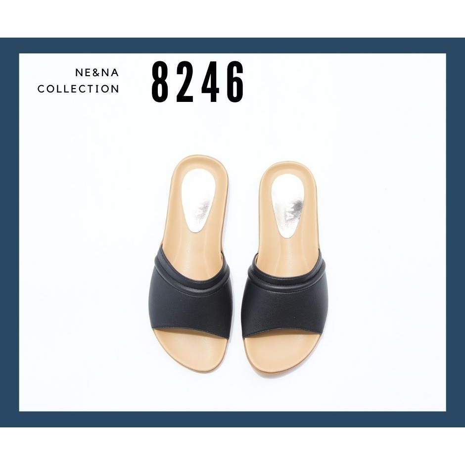☫♦รองเท้าเเฟชั่นผู้หญิงเเบบเเตะสวมส้นเตี้ย No. 8246 NE&NA Collection Shoes