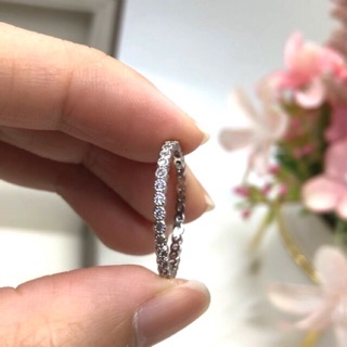 💍🤍✨{พร้อมส่ง}แหวนเพชรวิบวับ งานหุ้มทองคำขาว เพชรเรียงแถวทั้งวง ดีไซน์เก๋มากแม่💙