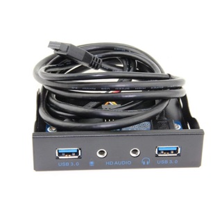 USB 3.0 2 พอร์ต 3.5in Plug และ Play มัลติฟังก์ชั่นโลหะไมโครโฟนเดสก์ท็อปอินพุตแผงด้านหน้า HD Hub Floppy