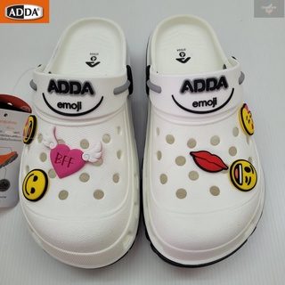 ADDA รองเท้าแตะลำลองแบบสวมหัวโต ผู้หญิง รุ่น 5TD24W4 สีขาว SIZE 4-6