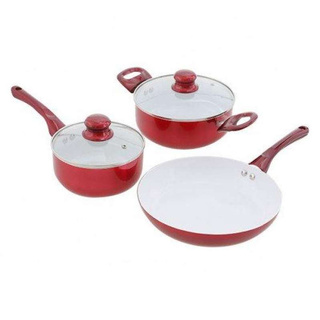 โฮม คัลเลอร์ส คุก ชุดเครื่องครัวเคลือบเซรามิค Non Stick 5 ชิ้น