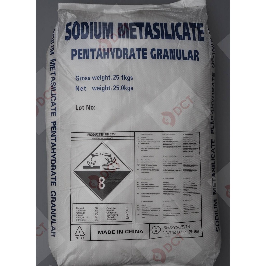 (25 kg) Sodium Metasilicate (Pentahydrate) | โซเดียมเมตาซิลิเกต (เพนตะไฮเดรท)